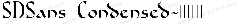 SDSans Condensed字体转换
